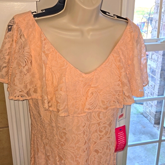 Ralph Lauren NWT peach dress, size 12 - Picture 3 of 5